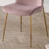 Harper Pink Velvet Fabric Dining Chair x 2