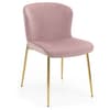 Harper Pink Velvet Fabric Dining Chair x 2