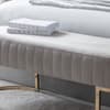 Harrogate Grey Velvet Fabric Bench