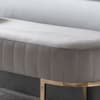 Harrogate Grey Velvet Fabric Bench