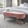 Harrogate Pink Velvet Fabric Bench