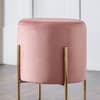 Harrogate Pink Velvet Fabric Stool