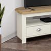 Highgate Cream and Oak Wooden Corner TV Unit