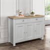 Highgate Grey and Oak 3 Door 2 Drawer Wooden Sideboard