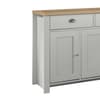 Highgate Grey and Oak 3 Door 2 Drawer Wooden Sideboard