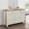 Highgate Cream and Oak 3 Door 2 Drawer Wooden Sideboard
