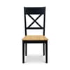 Hockley Black and Oak Wooden Dining Chair x 2