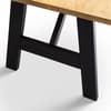 Hockley Black and Oak Wooden Dining Table