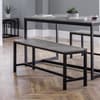 Staten Grey Concrete Dining Bench