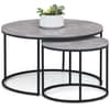 Staten Grey Round Concrete Nest of Coffee Tables