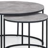Staten Grey Round Concrete Nest of Coffee Tables