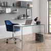 Kahlo Blue Velvet Fabric Office Chair