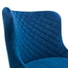 Luxe Blue Velvet Fabric Bar Stool