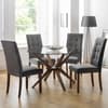 Madrid Grey Velvet Fabric Dining Chair x 2