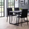 Jazz Black Leather Dining Chair x 4