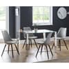 Kari Grey Leather Chair x 2