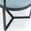 Loft Smoked Glass Metal Side Table