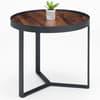 Loft Walnut Metal Side Table