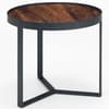 Loft Walnut Metal Side Table