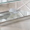 Miami Silver Glass and Metal Coffee Table