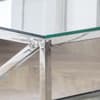 Miami Silver Glass and Metal Coffee Table