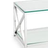 Miami Silver Glass and Metal Coffee Table