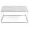 Scala Silver Marble and Metal Coffee Table
