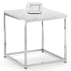 Scala Silver Marble and Metal Side Table
