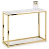 Scala Gold Marble and Metal Console Table
