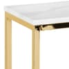 Scala Gold Marble and Metal Console Table