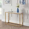 Scala Gold Marble and Metal Console Table