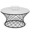 Trevi White Marble Metal Coffee Table