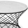 Trevi White Marble Metal Coffee Table