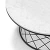 Trevi White Marble Metal Coffee Table