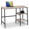 Tribeca Oak and Black Wooden Metal Desk