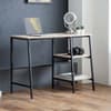 Tribeca Oak and Black Wooden Metal Desk