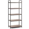 Tribeca Oak Wooden and Metal Tall Bookcase