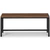 Tribeca Walnut Wooden and Metal Bench