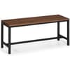 Tribeca Walnut Wooden and Metal Bench