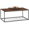 Tribeca Walnut Wooden and Metal Coffee Table