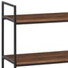 Tribeca Walnut Wooden and Metal Low Bookcase