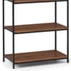 Tribeca Walnut Wooden and Metal Tall Bookcase
