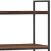 Tribeca Walnut Wooden and Metal Tall Bookcase
