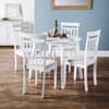 Coast White Wooden Dining Chair x 2
