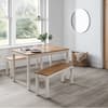 Coxmoor White Wooden Dining Bench