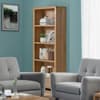 Curve Oak Wooden Tall Bookcase