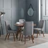 Huxley Walnut Wooden Round Dining Table