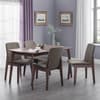 Kensington Brown Fabric and Wooden Dining Chair
