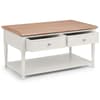Provence Light Grey Wooden 2 Drawer Coffee Table
