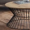 Jersey Oak Wooden and Metal Round Coffee Table